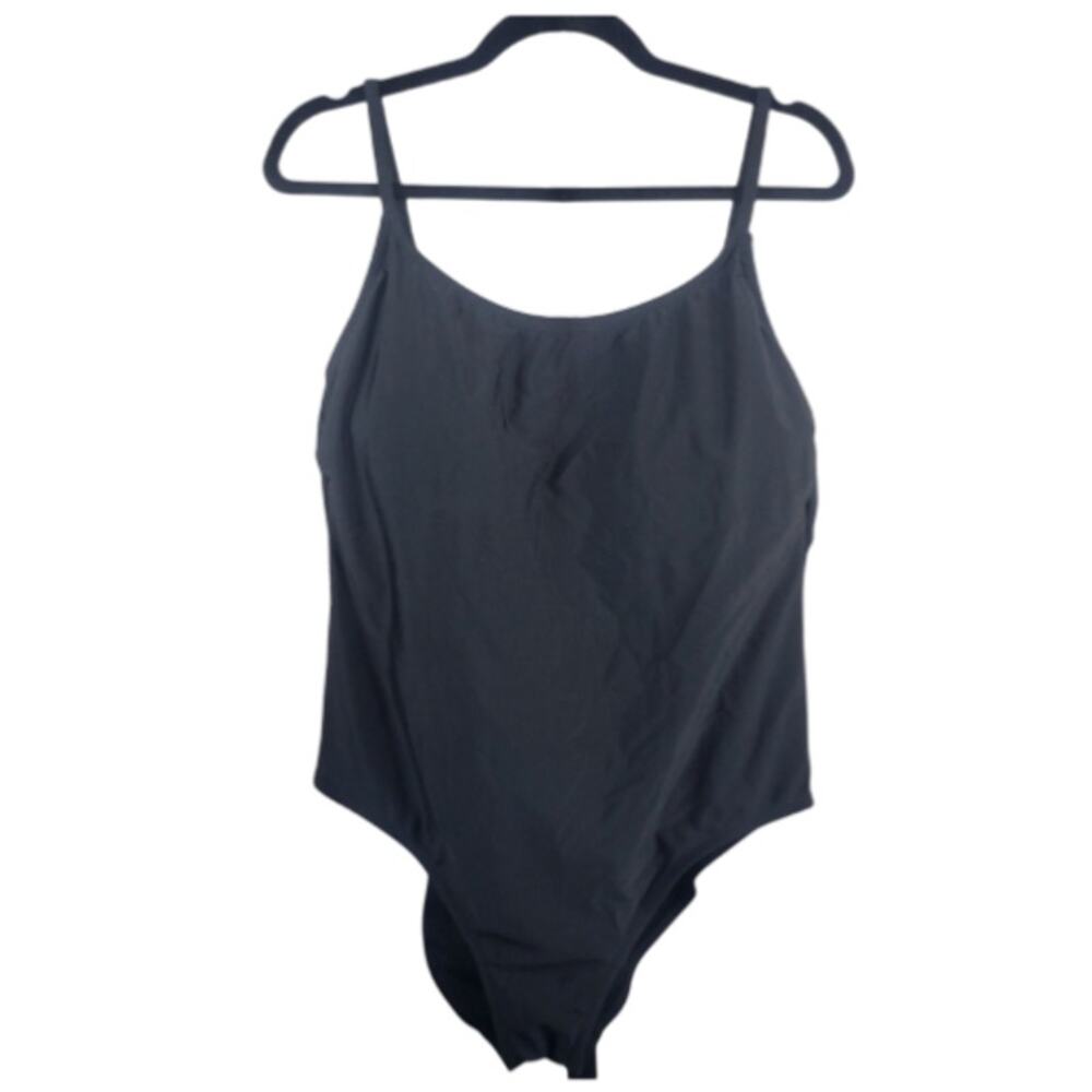 Hurley one piece swimsuit black strappy size XXL